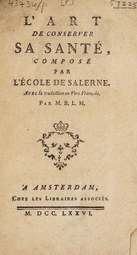 L'art de conserver sa santé