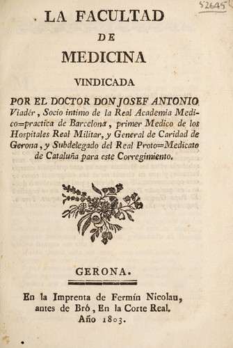 La Facultad de Medicina vindicada