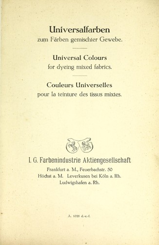 Universalfarben zum Färben gemischter Gewebe =
