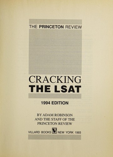PR LSAT 1994 (Princeton Review: Cracking the LSAT)