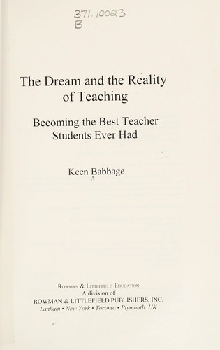 The dream and the reality of teaching
