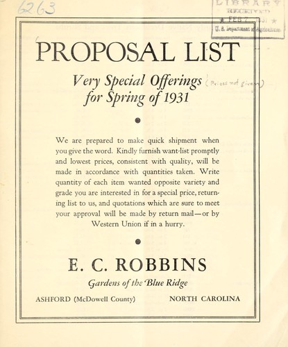Proposal list