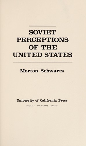 Soviet perceptions of the United States
