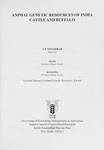 Animal genetic resources of India