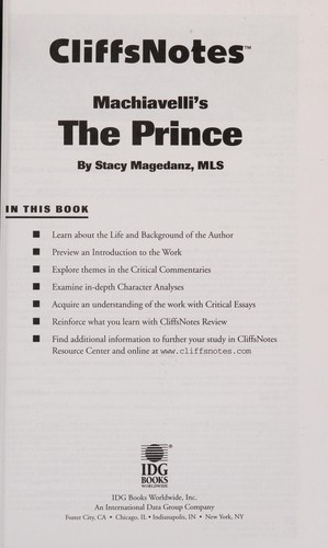 CliffsNotes The prince