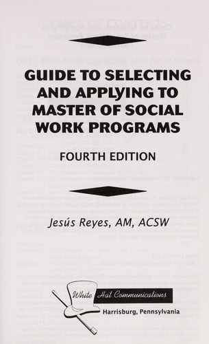 Guide to selecting and applying to master of social work programs