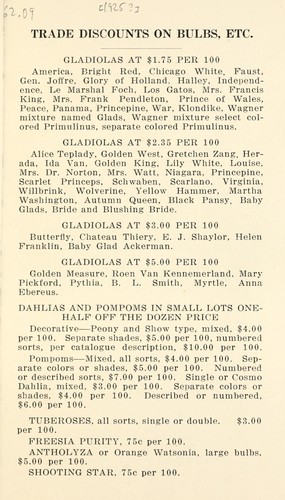 Trade discounts on bulbs, etc. [price list]