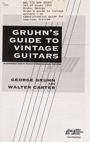 Gruhn's guide to vintage guitars