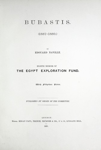 Bubastis. (1887-1889)