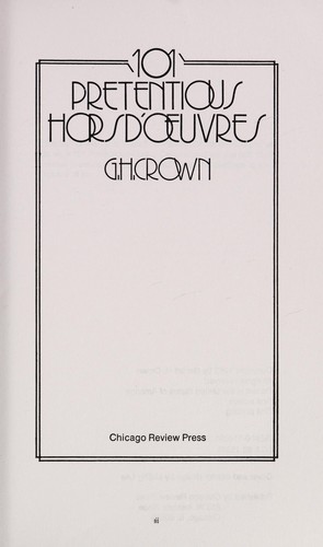 101 pretentious hors d'oeuvres