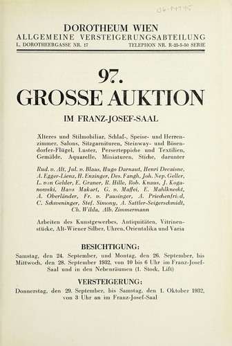 97. Grosse Auktion im Franz-Josef-Saal