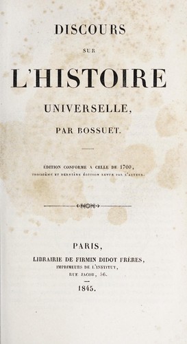 Discours sur l'histoire universelle