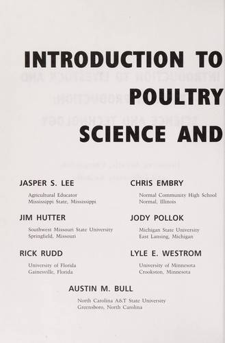 Introduction to Livestock and Poultry