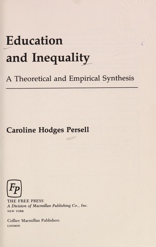 Education and inequality
