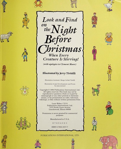 Look and Find on the Night Before Christmas When Every Creature is Stirring!