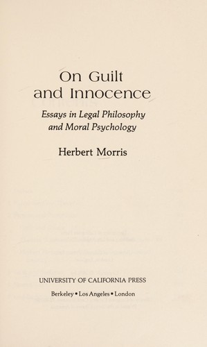 On guilt and innocence