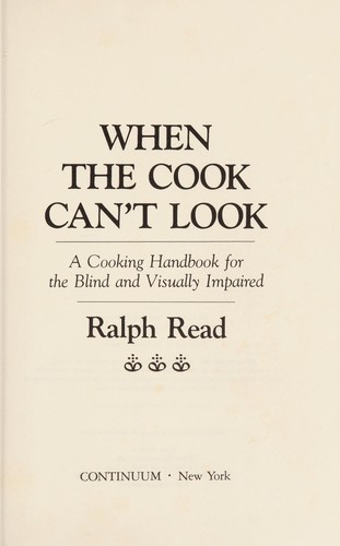 When the cook can't look