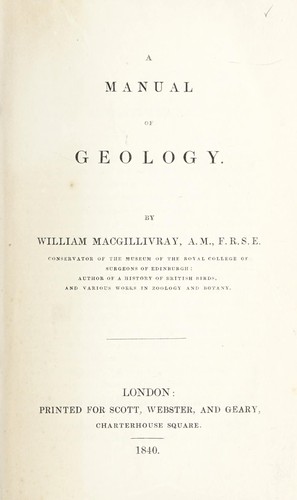 A manual of geology