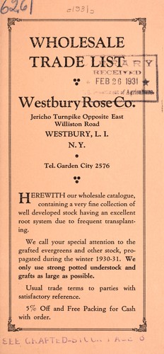 Wholesale trade list