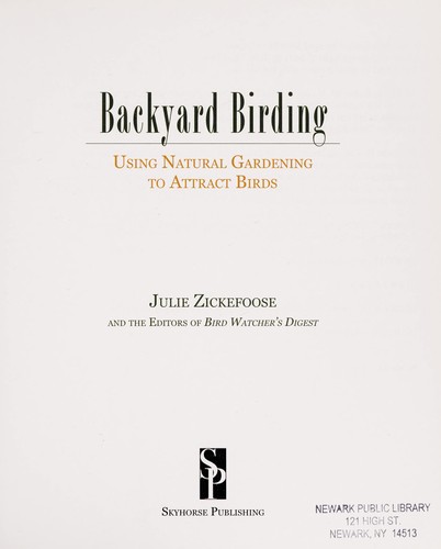 Backyard birding