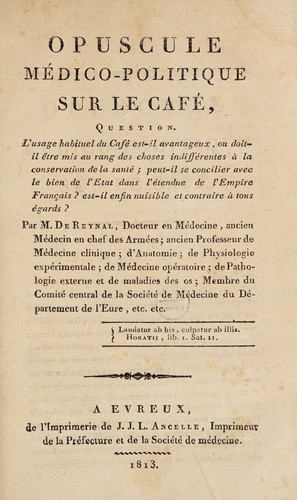 Opuscule médico-politique sur le café