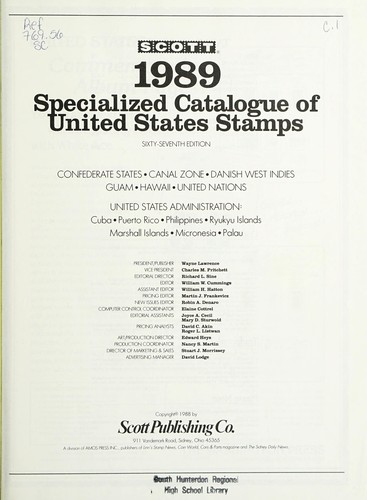 Scott 1989 U.S. Specialized Catalog