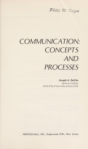 Communication: concepts and processes