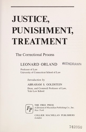 Justice, punishment, treatment