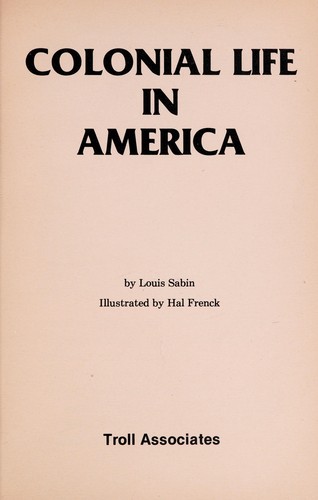 Colonial life in America
