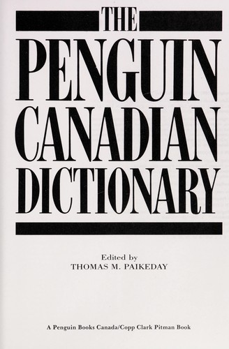 The Penguin Canadian dictionary