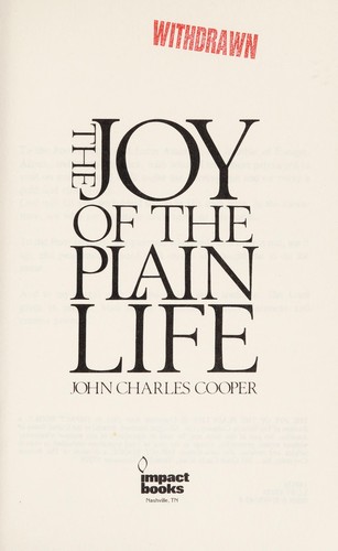 The joy of the plain life
