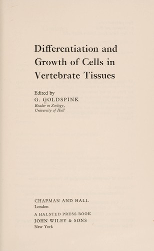 Differentiation and growth of cells in vertebrate tissues