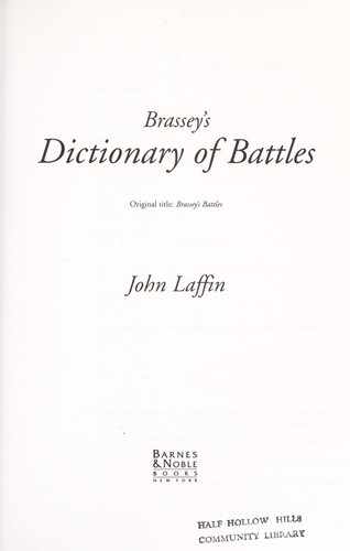 Brassey's dictionary of battles