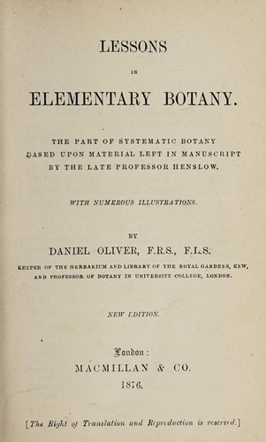 Lessons in elementary botany