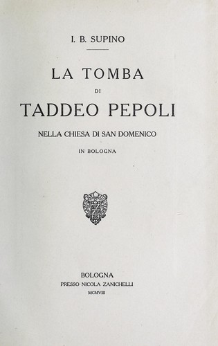 La tomba di Taddeo Pepoli