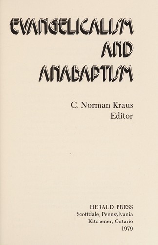 Evangelicalism and Anabaptism