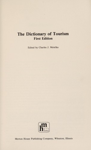 The dictionary of tourism