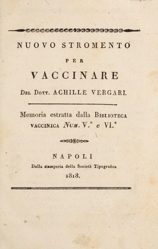 Nuovo stromento per vaccinare