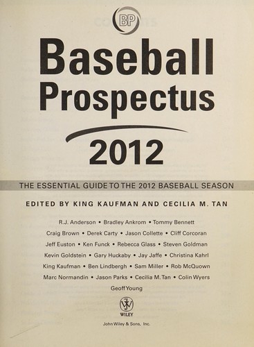 Baseball Prospectus 2012