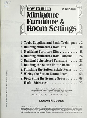 How to build miniature furniture & room settings