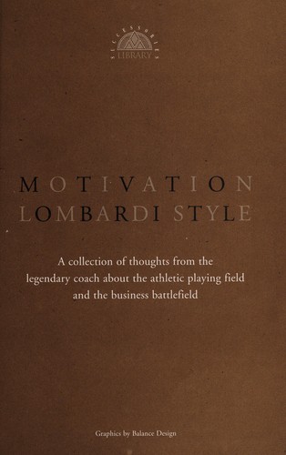 Motivation Lombardi Style (Power of One Ser.)