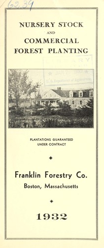 Nursery stock and commercial forest planting, 1932