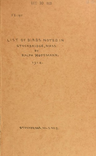 List of birds noted in Stockbridge, Massachusetts, throughout the year