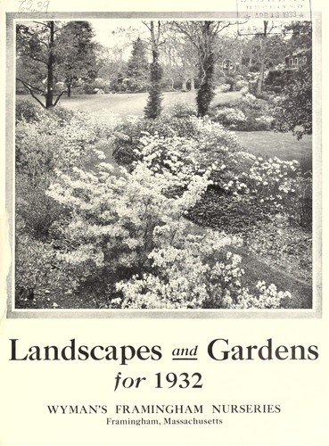 Landscapes and gardens for 1932