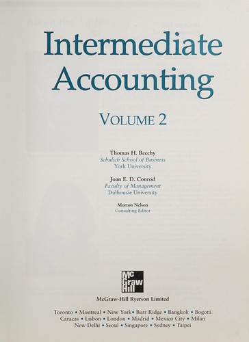 Intermediate Accounting - Volume Two