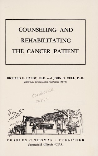 Counseling and rehabilitating the cancer patient