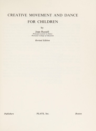 Creative movement and dance for children