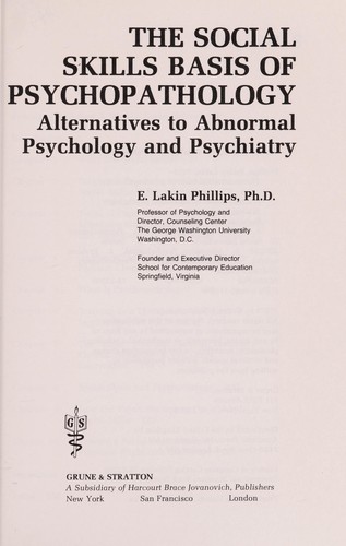 The social skills basis of psychopathology