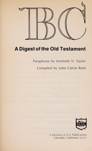 BC A DIGEST OF THE OLD TESTAMENT