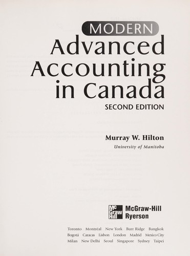 Modern advanced accounting in Canada